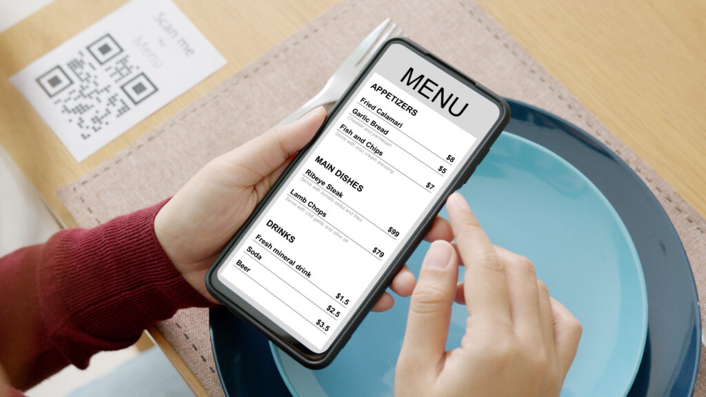 digitale Speisekarte - qr code speisekarte